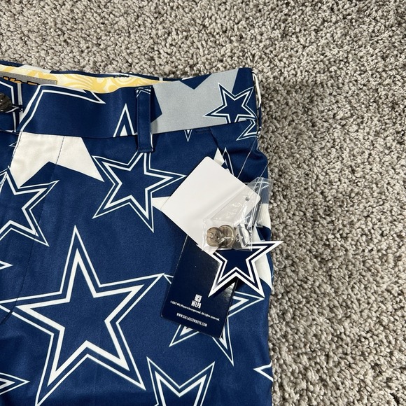 Dallas Cowboys Loudmouth Shorts Mens 32 Football NFL Preppy Team‎ Logo AOP NWT - Picture 11 of 15